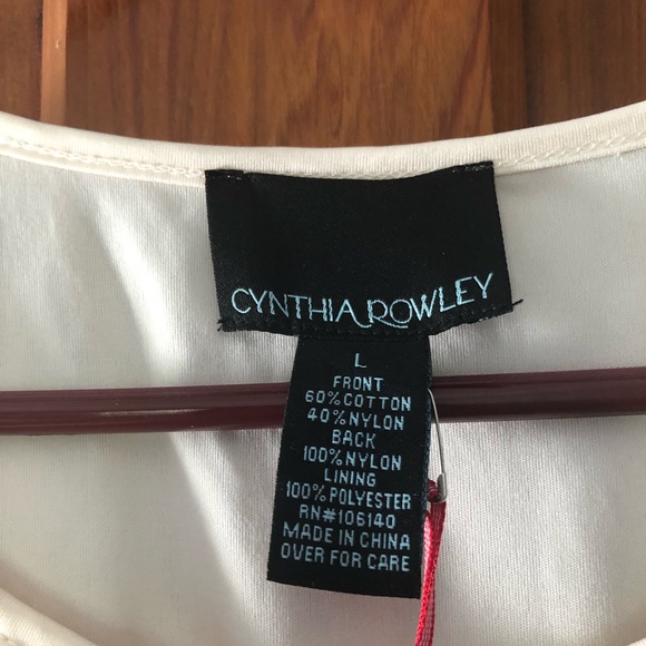 Cynthia Rowley sleeveless tank embroidered LG - Picture 5 of 8